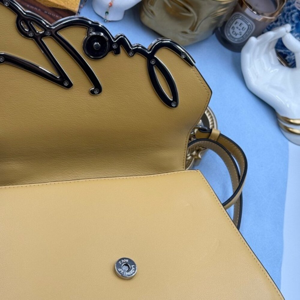 🆕 KARL LAGERFELD 🧿 NWOT K/Signature Medium Crossbody Bag, Trench Beige Yellow - Picture 11 of 16